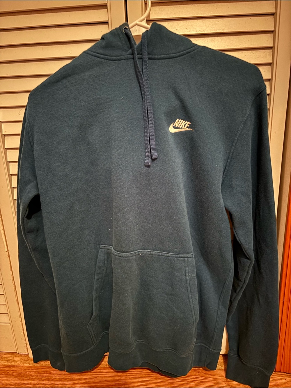 Nike Dark Teal Pullover Hoodie with Chest Logo
